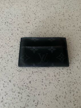 Louis Vuitton Monogram Eclipse Slim Card Case - Black & Gray